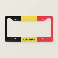 Belgian flag of Belgium car license plate frame
