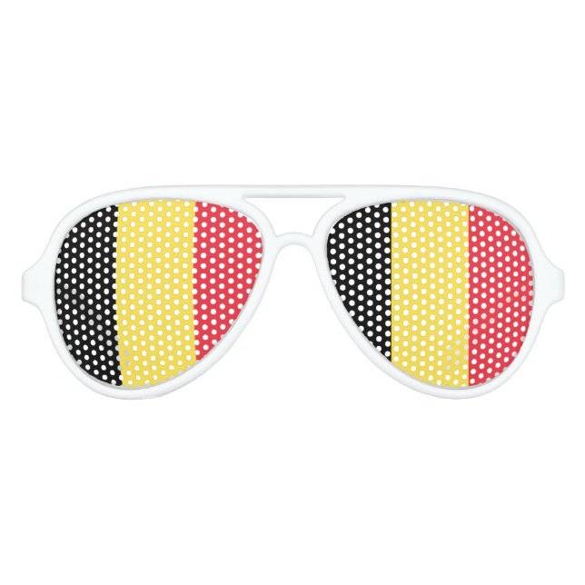 Belgian flag party shades | Belgium sunglasses (Front)