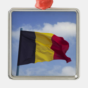 Belgian flag RF) Metal Ornament