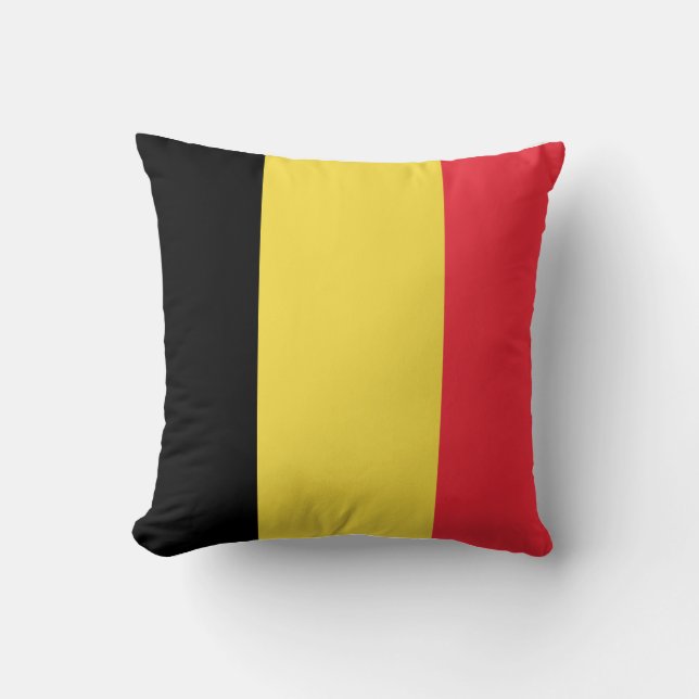 Belgian Flag Throw Pillow (Front)