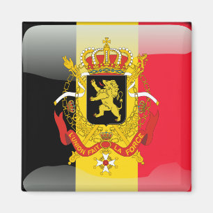 Belgian glossy flag magnet