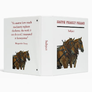 Belgian Horse Draft Team Binder