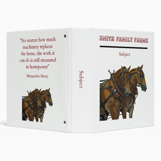 Belgian Horse Draught Team Binder (Background)