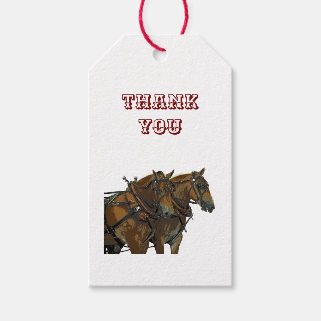 Belgian Horse Draught Team Gift Tag (Front)