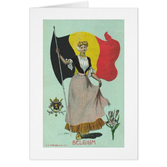 Belgian Lady & Flag - Early 1900s (Front)