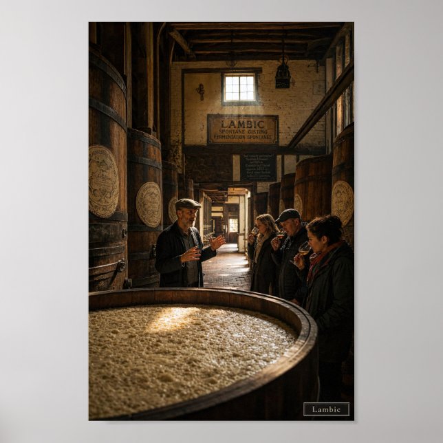 Belgian Lambic Brew House Atmosphere Poster (Front)