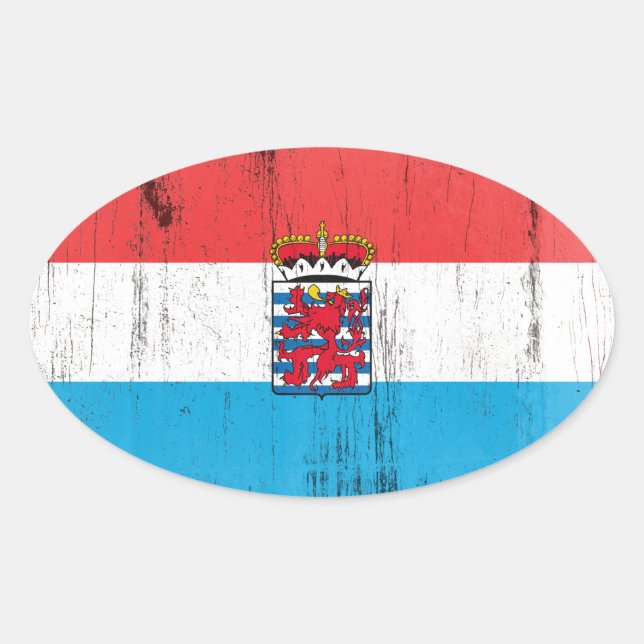Belgian Luxembourg Oval Sticker (Front)