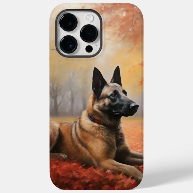 Belgian Malinoi in Autumn Leaves Fall Inspire  Case-Mate iPhone Case (Back)