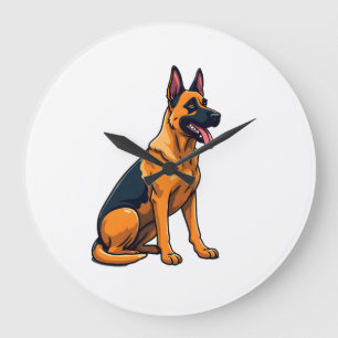 Belgian Malinois (1) Large Clock