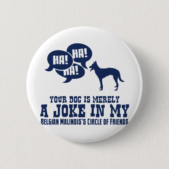 Belgian Malinois 2 Inch Round Button (Front)