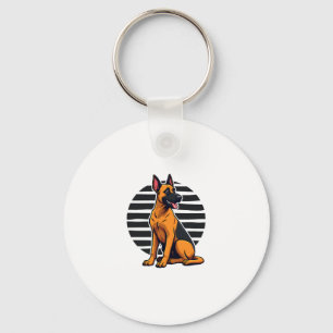 Belgian Malinois (2) Keychain