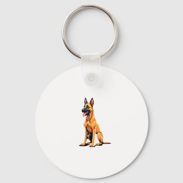 Belgian Malinois (3) Keychain (Front)