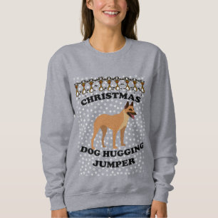 Belgian Malinois Christmas Dog Hugging Sweatshirt