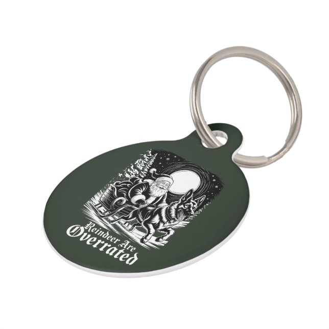 Belgian Malinois Christmas Reindeer are Overrated Pet Tag (Side)