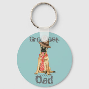 Belgian Malinois Dad Keychain