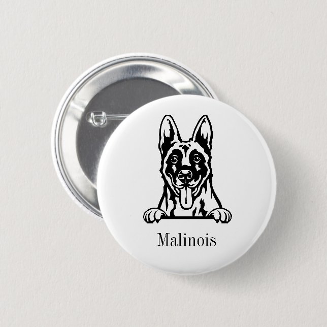 Belgian Malinois dog  2 Inch Round Button (Front & Back)