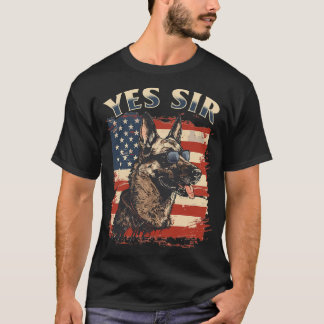 Belgian Malinois Dog Breed Yes Sir T-Shirt