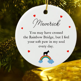 Belgian Malinois Dog Custom Memorial Ceramic Ornament