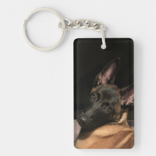 Belgian Malinois Dog Keychain