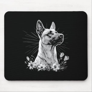 Belgian Malinois Dog Lover Retro Style Tattoo  Mouse Pad