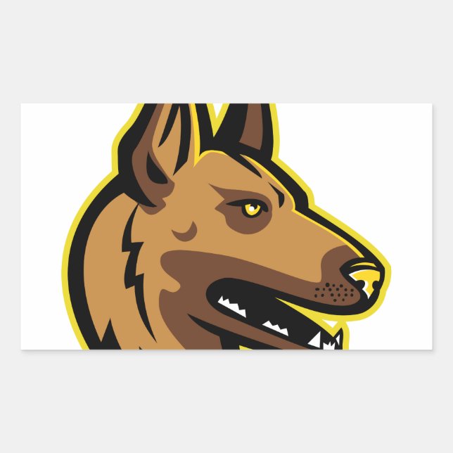 Belgian Malinois Dog Mascot Sticker (Front)