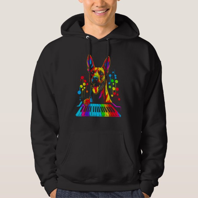 Belgian Malinois Dog Piano Hoodie (Front)