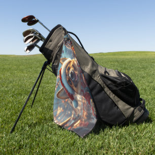 Belgian Malinois Dog Roller Coaster Christmas  Golf Towel