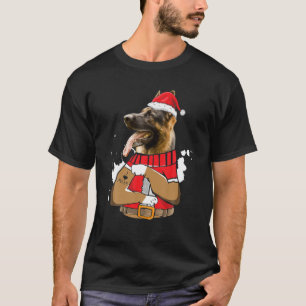 Belgian Malinois Dog Santa I Love Mom Tattoo Ugly T-Shirt