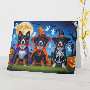Belgian Malinois Dogs Pumpkin Halloween Funny  Card