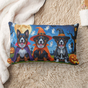 Belgian Malinois Dogs Pumpkin Halloween Funny  Lumbar Pillow