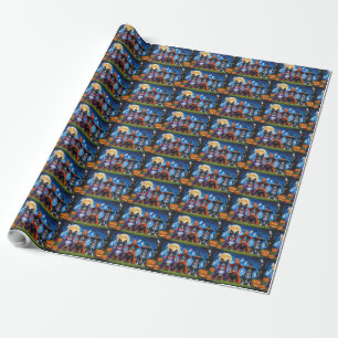 Belgian Malinois Dogs Pumpkin Halloween Funny  Wrapping Paper