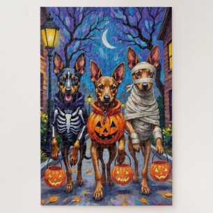 Belgian Malinois Dogs Trick-or-Treating Halloween  Jigsaw Puzzle