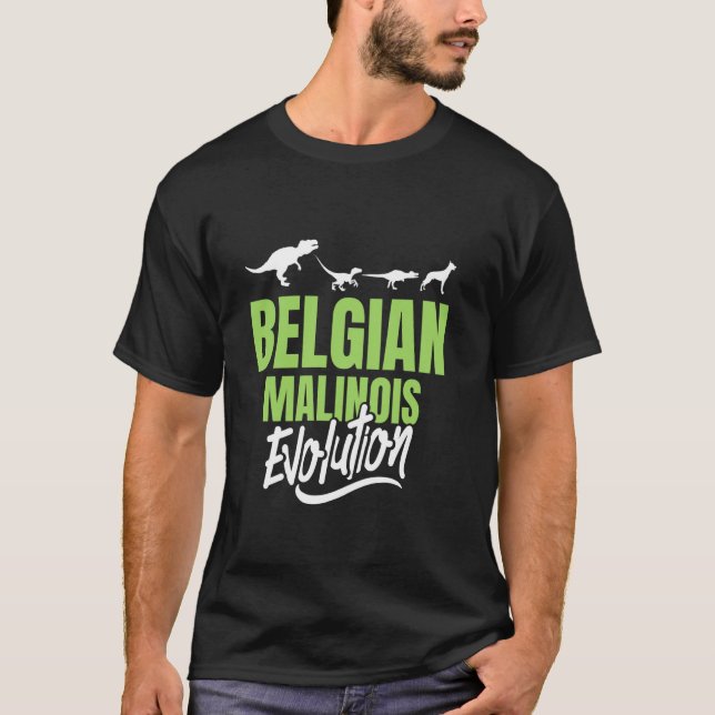 BELGIAN MALINOIS EVOLUTION Dog Owner Malinois T-Shirt (Front)