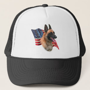 Belgian Malinois Flag Trucker Hat