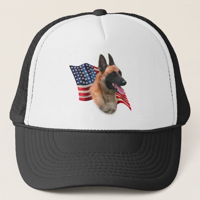 Belgian Malinois Flag Trucker Hat (Front)