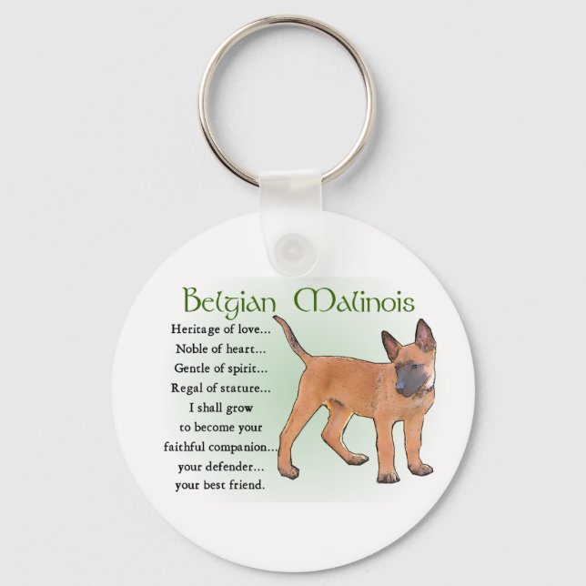 Belgian Malinois Gifts Keychain (Front)