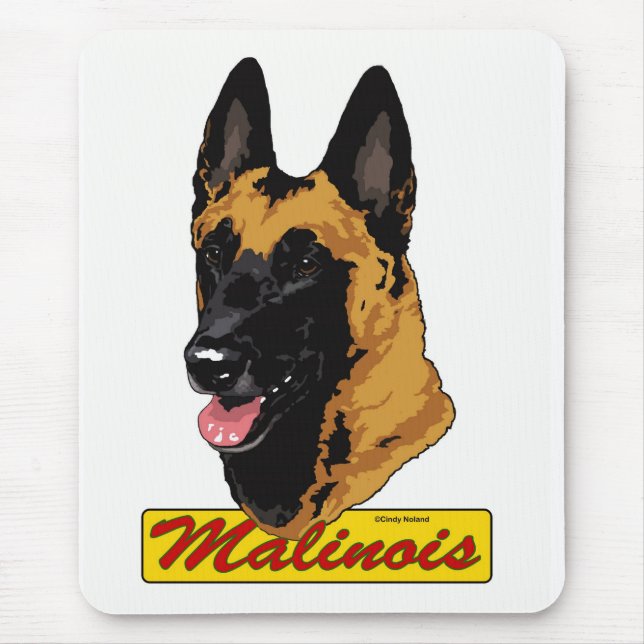 Belgian Malinois Head mousepad (Front)