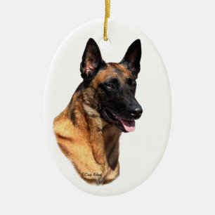 Belgian Malinois head Ornament