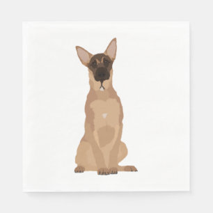 Belgian Malinois Illustration! Napkin