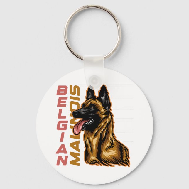 Belgian Malinois   Keychain (Front)