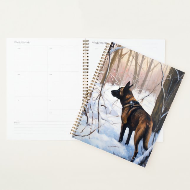 Belgian Malinois Let It Snow Christmas Planner (Display)