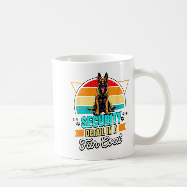 Belgian Malinois Lover Funny Belgian Malinois Retr Coffee Mug (Right)