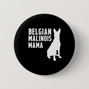 Belgian Malinois Mama Silhouette 2 Inch Round Button