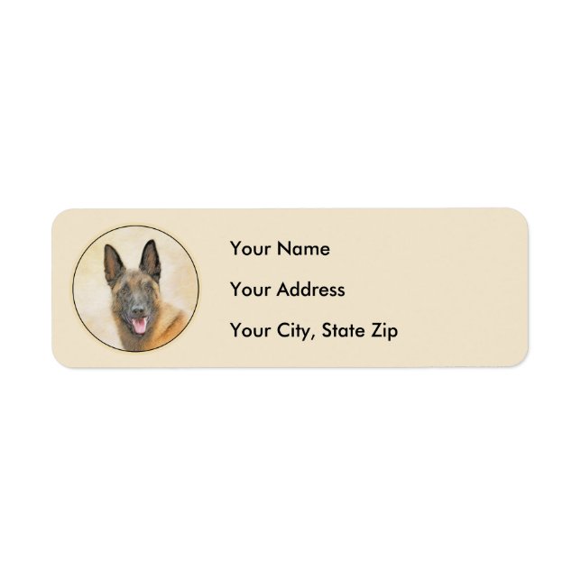 Belgian Malinois Painting - Cute Original Dog Art (Front)