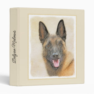 Belgian Malinois Painting - Cute Original Dog Art Binder