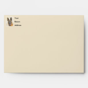 Belgian Malinois Painting - Cute Original Dog Art Envelope