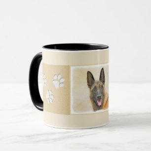 Belgian Malinois Painting - Cute Original Dog Art Mug