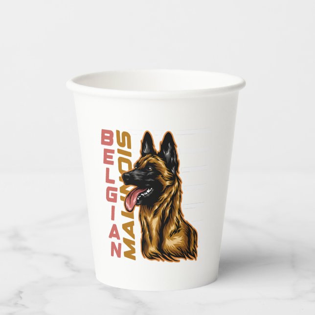 Belgian Malinois   Paper Cups (Front)