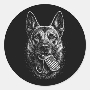 Belgian Malinois Patriotic Dog Tag USA Flag