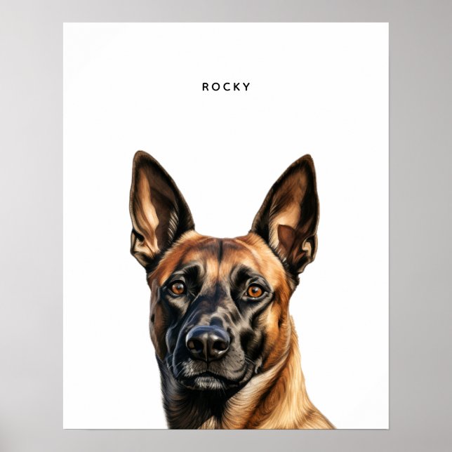 Belgian Malinois Personalized Print (Front)